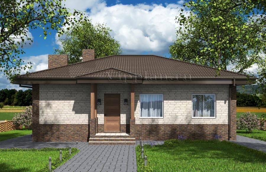 Проект индивидуального одноэтажного жилого дома